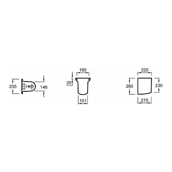 Полупьедестал Jacob Delafon E1008/19087 Полупьедестал Jacob Delafon E1008/19087