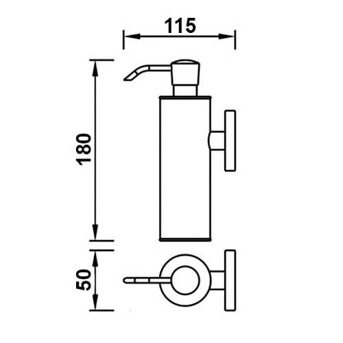 Дозатор подвесной AVS Theme 868016 Дозатор подвесной AVS Theme 868016
