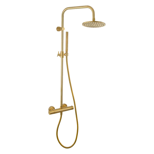 Душевая стойка Remer Elegance EQ32X7MMM30BG брашированное золото Душевая стойка Remer Elegance EQ32X7MMM30BG брашированное золото