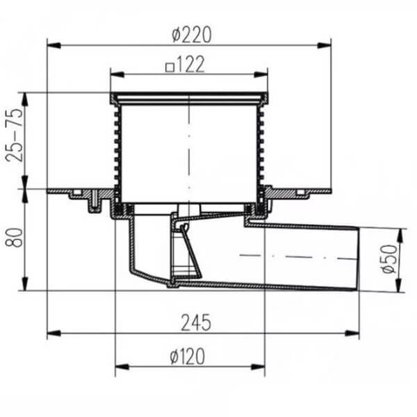 Трап D50 Универсальный DN50 MCH C381A Трап D50 Универсальный DN50 MCH C381A