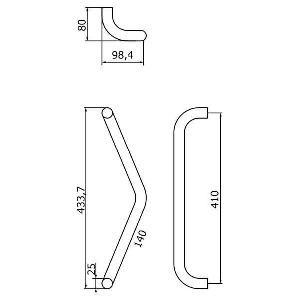 Поручень для ванны 43 см Gifortes Veragio VR.GFT-9026.BR Поручень для ванны 43 см Gifortes Veragio VR.GFT-9026.BR
