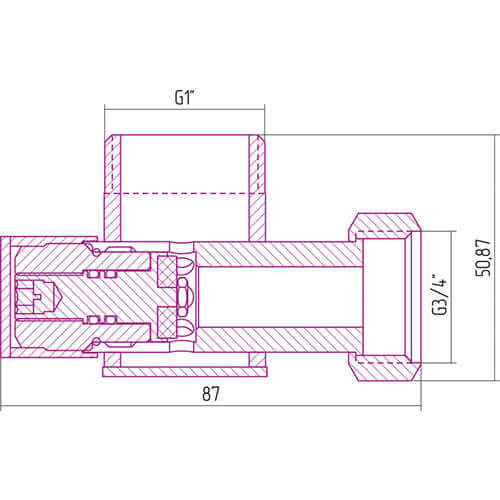 Вентиль угловой (г/ш) 3/4х1" Сунержа 03-1300-0134 Вентиль угловой (г/ш) 3/4х1" Сунержа 03-1300-0134