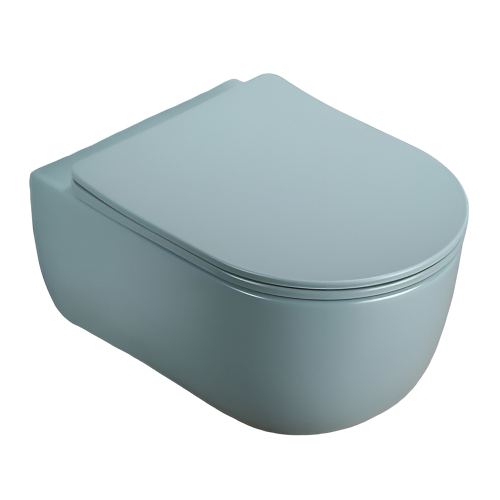 Унитаз подвесной AVS Диапазон безободковый, зеленый матовый Унитаз подвесной AVS Диапазон безободковый, зеленый матовый