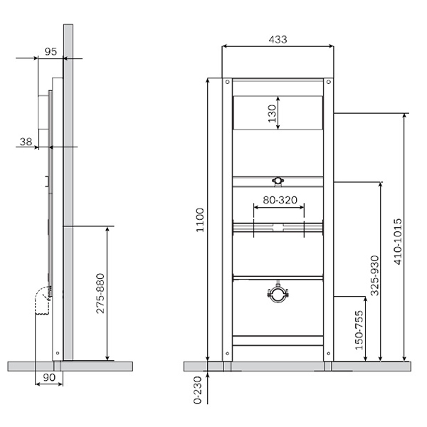 Система инсталляции для писсуара AM PM I022701 Система инсталляции для писсуара AM PM I022701