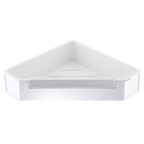 Полка угловая AVS Kori, 20х20 см, хром/белый, с бортиком-скребком Полка угловая AVS Kori, 20х20 см, хром/белый, с бортиком-скребком