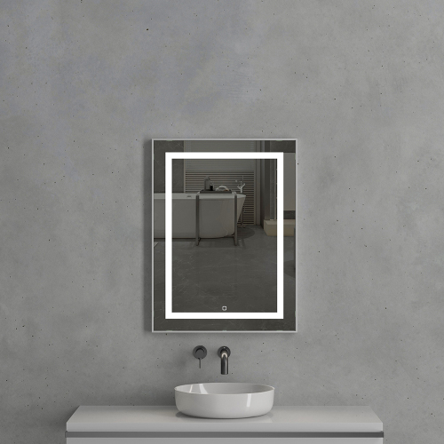 Зеркало с подсветкой AVS Торренс 60x80 см, серебро