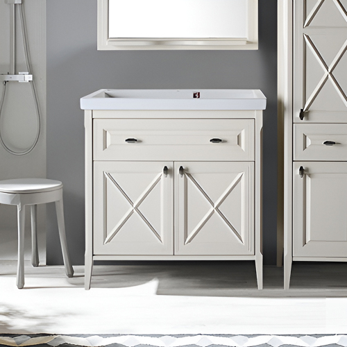 Тумба с раковиной ASB Wood Line Монте 80 бежевая Тумба с раковиной ASB Wood Line Монте 80 бежевая