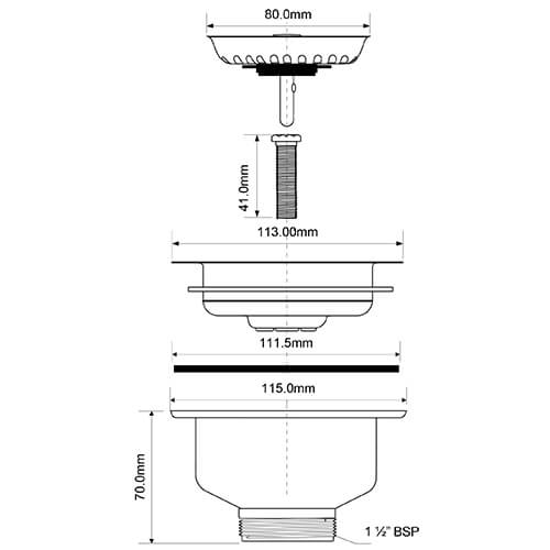Выпуск для сифона McALPINE MRSKW7 Выпуск для сифона McALPINE MRSKW7