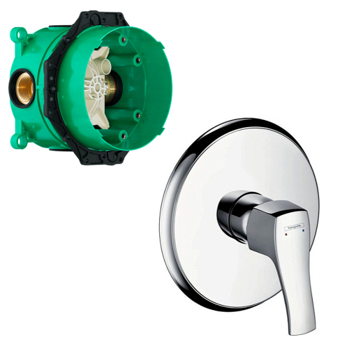 Смеситель для душа Hansgrohe Metris Classic 31676000+01800180 хром Смеситель для душа Hansgrohe Metris Classic 31676000+01800180 хром