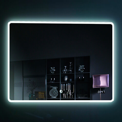 Зеркало 800х600 Led антизапотевание часы Esbano ES-2073RDS Зеркало 800х600 Led антизапотевание часы Esbano ES-2073RDS