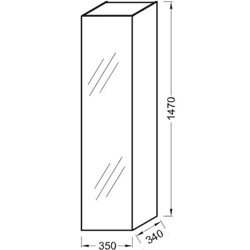 Пенал 1470х350 Odeon Up Jacob Delafon EB998RU-J5 Пенал 1470х350 Odeon Up Jacob Delafon EB998RU-J5