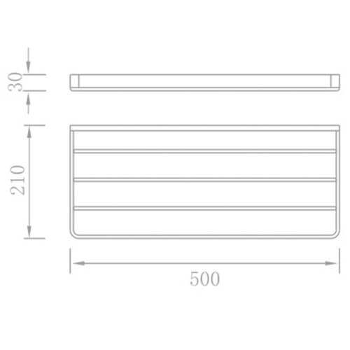 Полка для полотенец AVS Theme 868012 50 см, хром Полка для полотенец AVS Theme 868012 50 см, хром