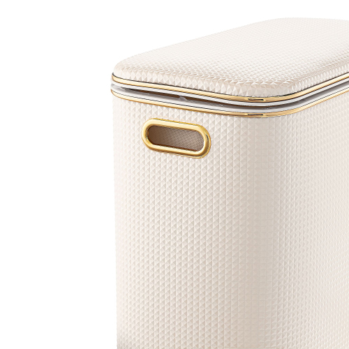 Корзина д/белья 600*450*250 РОМБ БЕЛАЯ/ЗОЛОТО GERALIS Корзина д/белья 600*450*250 РОМБ БЕЛАЯ/ЗОЛОТО GERALIS