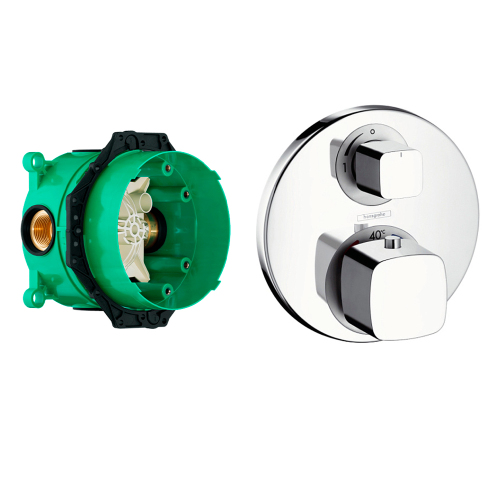 Термостат для душа Hansgrohe Ecostat E 31572000+01800180 хром Термостат для душа Hansgrohe Ecostat E 31572000+01800180 хром