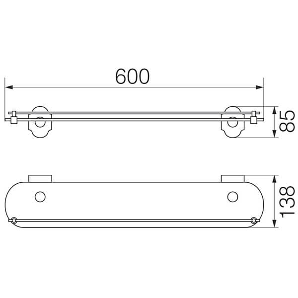 Полка 60 см Stanford Veragio VR.STD-7711.CR Полка 60 см Stanford Veragio VR.STD-7711.CR