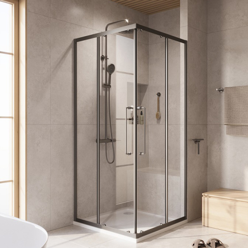 Душевой уголок Cezares Relax RELAX-304-A-2-90-C-GM 90х90 профиль оружейная сталь, стекло прозрачное Душевой уголок Cezares Relax RELAX-304-A-2-90-C-GM 90х90 профиль оружейная сталь, стекло прозрачное