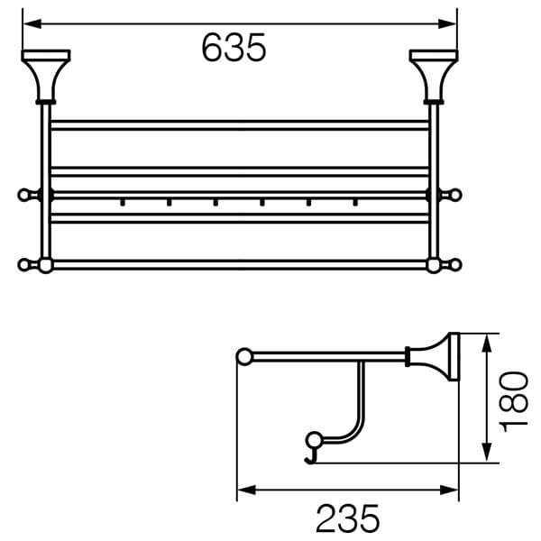 Полка 60 см Gialetta Veragio VR.GIL-6426.BR Полка 60 см Gialetta Veragio VR.GIL-6426.BR