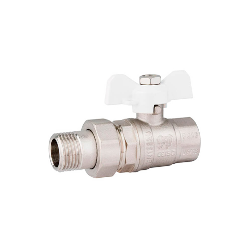 Кран с американкой 1/2 ST белая ручка pfUBV324S