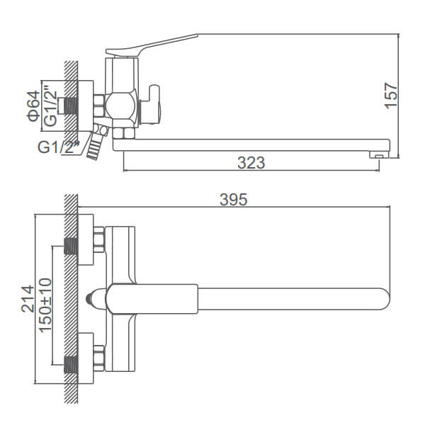 Смеситель универсальный Accoona H122 A71122 хром Смеситель универсальный Accoona H122 A71122 хром