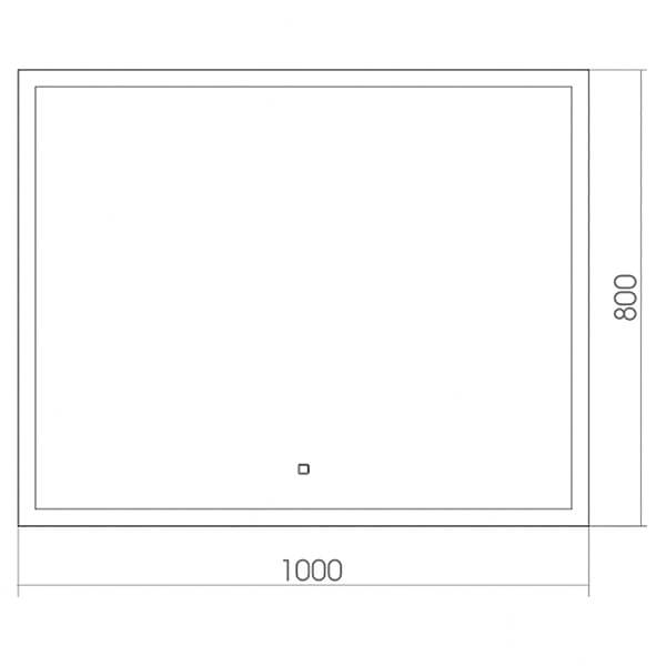 Зеркало с подсветкой AVS Селигер 100х80 см Зеркало с подсветкой AVS Селигер 100х80 см