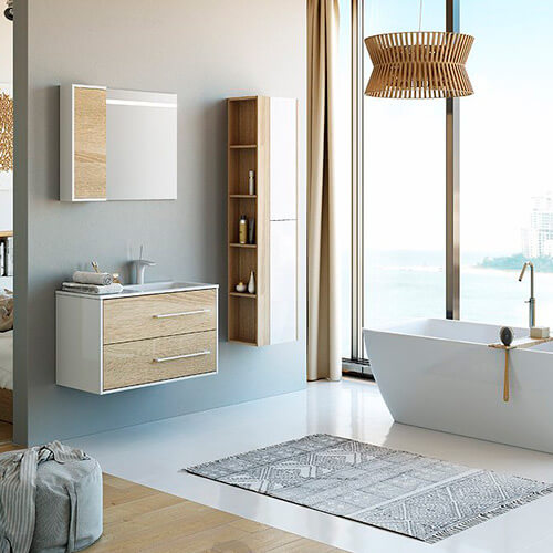 Тумба с раковиной 90 подвесная Miami Aqwella Mai.01.09/R Тумба с раковиной 90 подвесная Miami Aqwella Mai.01.09/R