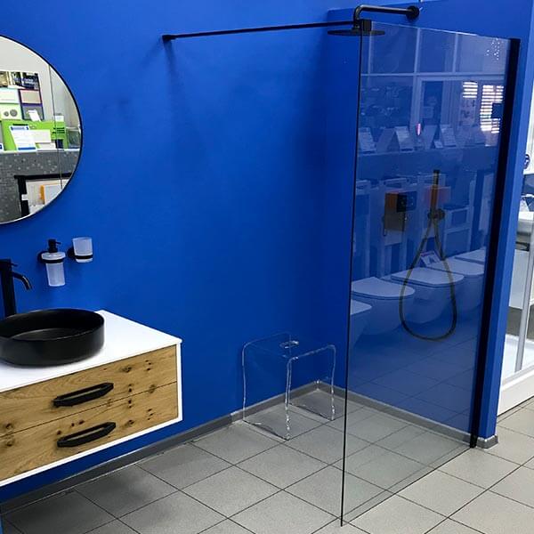 Душевая перегородка AVS Walk In 120 профиль черный, стекло прозрачное Душевая перегородка AVS Walk In 120 профиль черный, стекло прозрачное