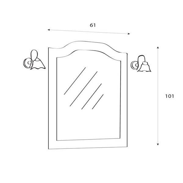 LA70.02.07.701 Зеркало 610*1010 Белый гл LAURA CEZARES LA70.02.07.701 Зеркало 610*1010 Белый гл LAURA CEZARES