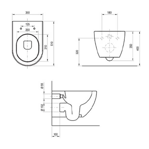 Комплект: X01535+X01549 Унитаз подвесной Uni Chrome безобод с сиденьем RAVAK Комплект: X01535+X01549 Унитаз подвесной Uni Chrome безобод с сиденьем RAVAK