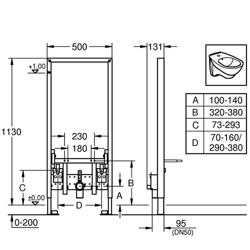 Система инсталляции Rapid SL Grohe 38553001 Система инсталляции Rapid SL Grohe 38553001