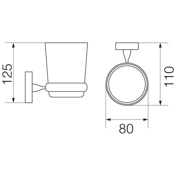 Стакан Bonjour Veragio VR.BNR-7840.BR