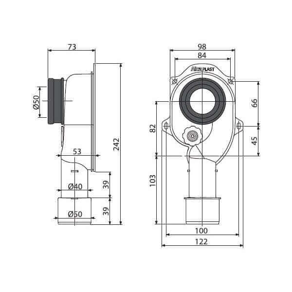 Сифон для писсуара Alcaplast A45С Сифон для писсуара Alcaplast A45С