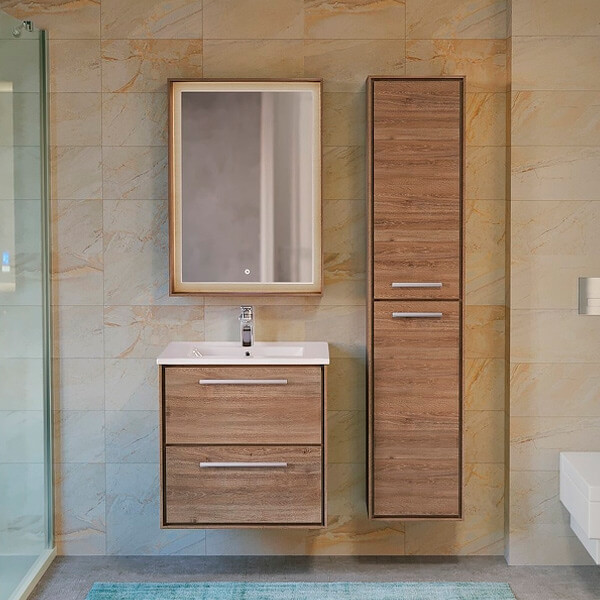 Тумба с раковиной 60 подвесная Frame RAVAL Fra.01.60/P/DT+QDR60SLWB01 Тумба с раковиной 60 подвесная Frame RAVAL Fra.01.60/P/DT+QDR60SLWB01