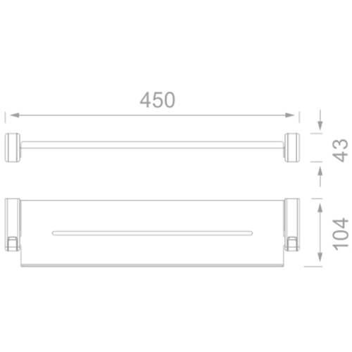 Полка AVS F83003 45 см белый