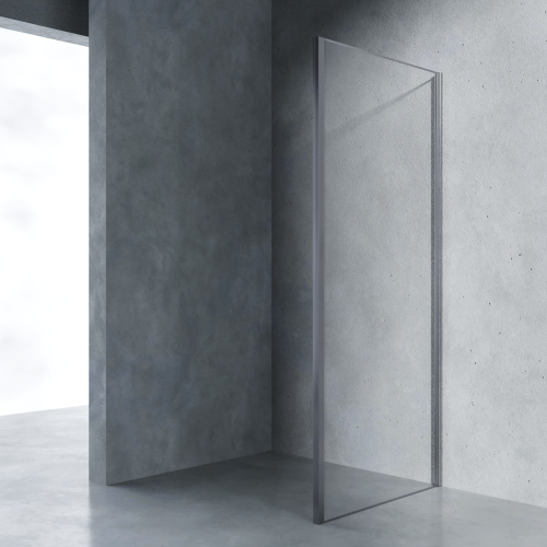 Боковая стенка AVS Вектор 90 см профиль оружейная сталь, стекло прозрачное Боковая стенка AVS Вектор 90 см профиль оружейная сталь, стекло прозрачное