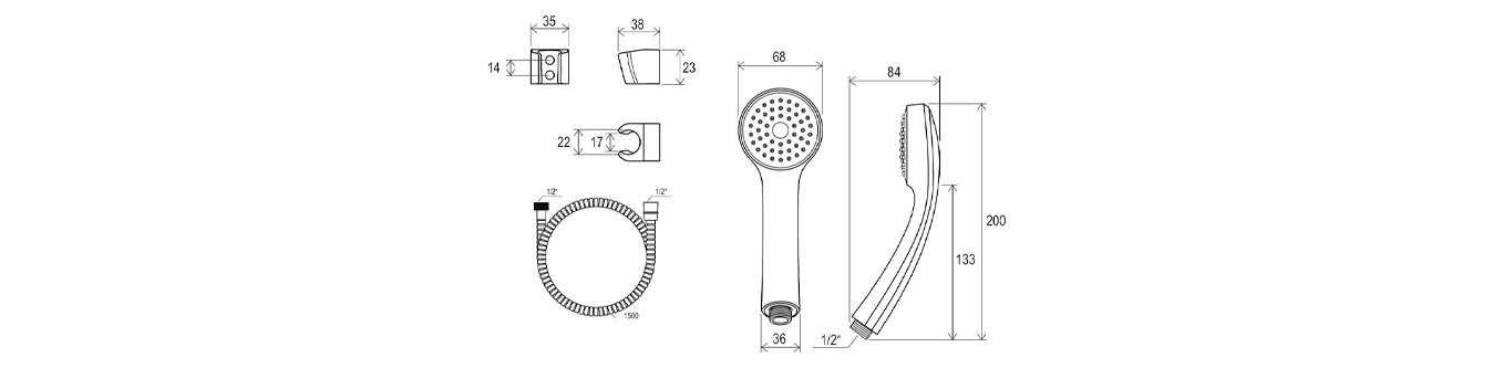 Пример душевого комплекта Душевой комплект