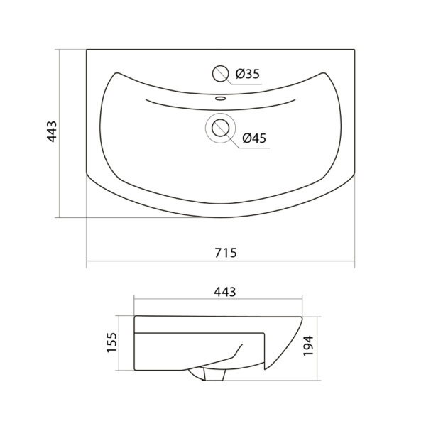 Тумба с раковиной 70 см Бекка Акватон 1A2087K1BAC20 Тумба с раковиной 70 см Бекка Акватон 1A2087K1BAC20