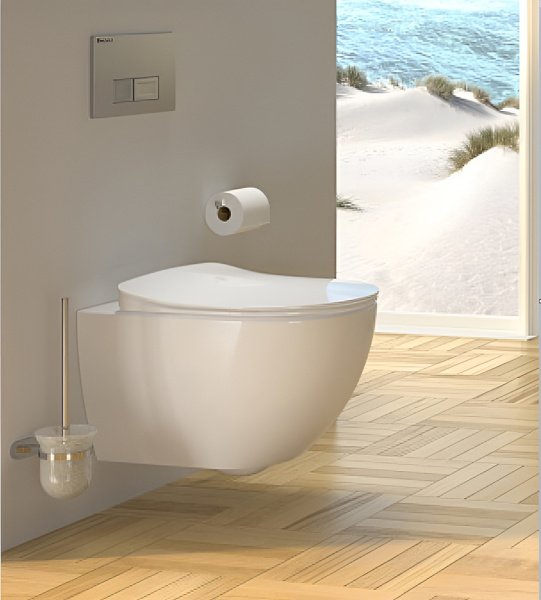 Унитаз подвесной Creavit Free FE322-00CB00E-0000 безободковый с биде  Унитаз подвесной Creavit Free FE322-00CB00E-0000 безободковый с биде