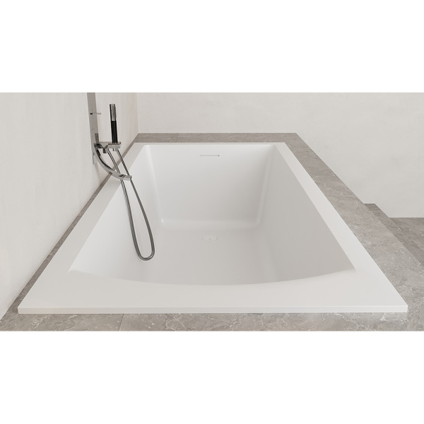 Ванна из искусственного камня Salini Cascata Kit S-Sense 170х70 белая, с ножками и донным клапаном Ванна из искусственного камня Salini Cascata Kit S-Sense 170х70 белая, с ножками и донным клапаном