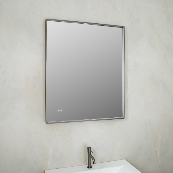 Зеркало с подсветкой AVS ZH 75x90 см, антипар, оружейная сталь Зеркало с подсветкой AVS ZH 75x90 см, антипар, оружейная сталь