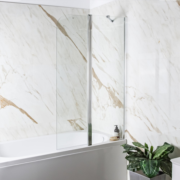 Шторка на ванну AVS Асти Дуо 100 правая профиль хром, прозрачное стекло Шторка на ванну AVS Асти Дуо 100 правая профиль хром, прозрачное стекло