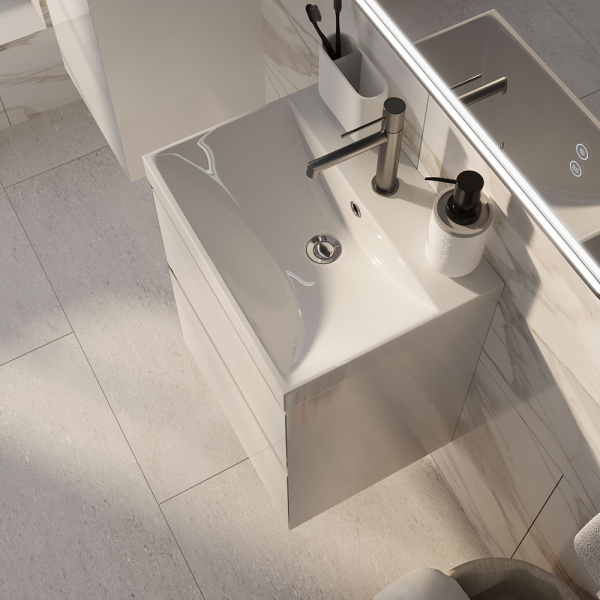 Тумба с раковиной AVS Гармония 50 SL белая Тумба с раковиной AVS Гармония 50 SL белая