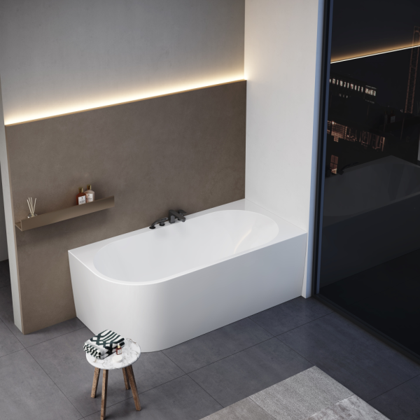 Акриловая ванна AVS Санья 180x85 R белая с донным клапаном Акриловая ванна AVS Санья 180x85 R белая с донным клапаном