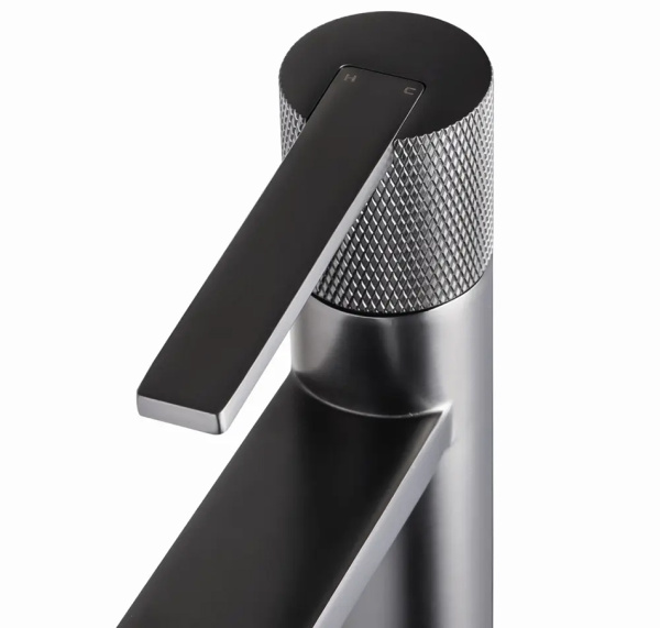 Смеситель для раковины Maxonor Beauty PL1084-9 серый матовый Смеситель для раковины Maxonor Beauty PL1084-9 серый матовый