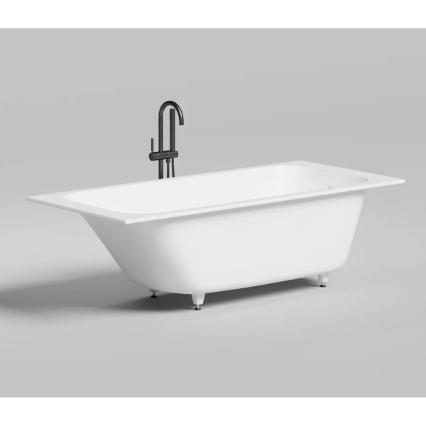 Ванна из искусственного камня Salini Orlando S-Sense 180x80 белая матовая с ножками Ванна из искусственного камня Salini Orlando S-Sense 180x80 белая матовая с ножками