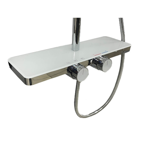 Душевая стойка Maxonor Pleasure PL2486 хром/белый Душевая стойка Maxonor Pleasure PL2486 хром/белый