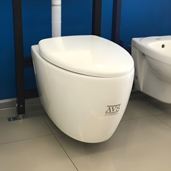 Унитаз подвесной AVS Эллипс безободковый, белый Унитаз подвесной AVS Эллипс безободковый, белый