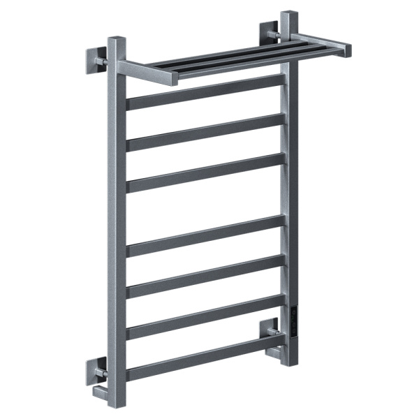 Полотенцесушитель электрический AVS Техно 50x80 с полкой, оружейная сталь Полотенцесушитель электрический AVS Техно 50x80 с полкой, оружейная сталь