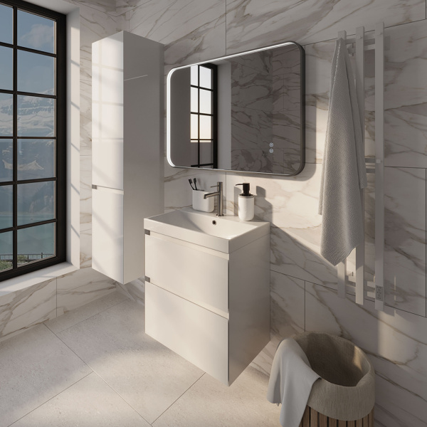 Тумба с раковиной AVS Гармония 60 SL белая Тумба с раковиной AVS Гармония 60 SL белая