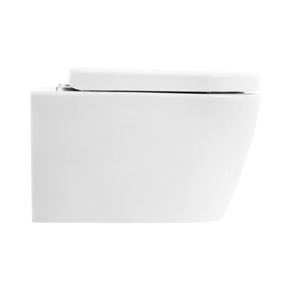 Унитаз подвесной BelBagno Marino BB105CHR+BB105SC безободковый, белый Унитаз подвесной BelBagno Marino BB105CHR+BB105SC безободковый, белый