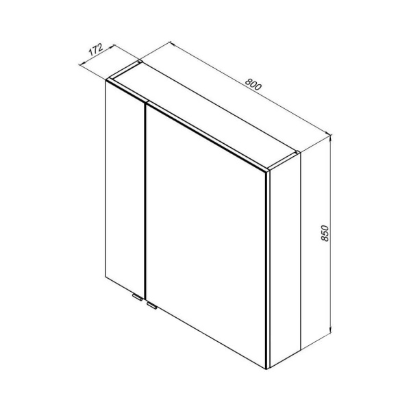 235342 Зеркальный шкаф 800 Белый Алвита AQUANET 235342 Зеркальный шкаф 800 Белый Алвита AQUANET